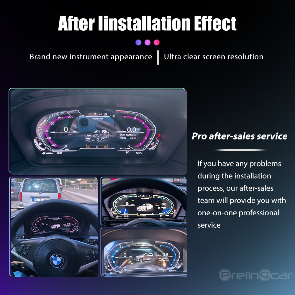 12.3 inch LCD Dashboard Digital Cluster For For 5 series GT-FO7 5 series F10/F11/F18 6 series FO6/F12/F13 7 series FO1/F02/F03 Virtual Cockpit Speedometer Instrument Panel