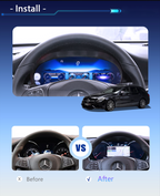 12.3 inch LCD Dashboard Digital Cluster For Benz W176 GLZ_CLA 2014-2019 Virtual Cockpit Speedometer Instrument Panel