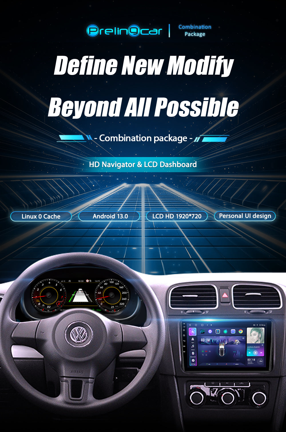 12.3 inch LCD Dashboard Digital Cluster For Seat Leon 2013-2018 Virtual Cockpit Speedometer Instrument Panel
