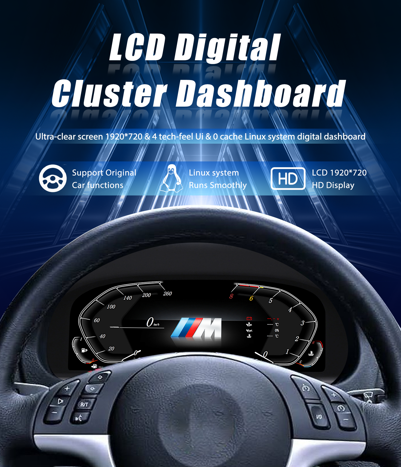 11'' Navidigital Dashboard for BWM F20 F22 F52 2013-2019 Years Car LCD Panel Speedometer Virtual Cockpit