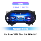 12.3 inch LCD Dashboard Digital Cluster For Benz W176 GLZ_CLA 2014-2019 Virtual Cockpit Speedometer Instrument Panel
