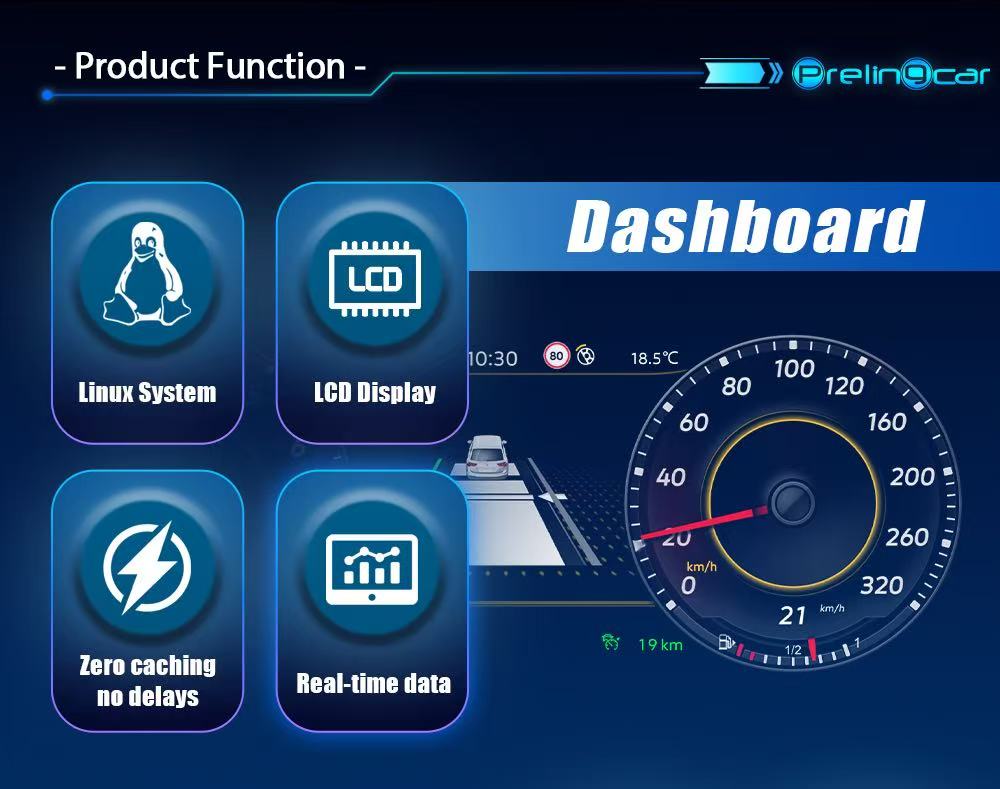 12.3 inch LCD Dashboard Digital Cluster For Seat Leon 2013-2018 Virtual Cockpit Speedometer Instrument Panel