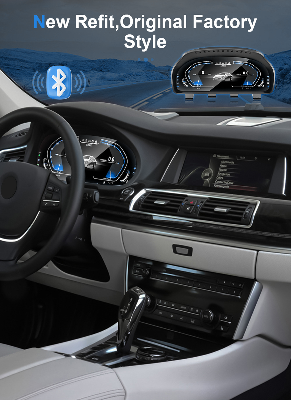 11'' Navidigital Dashboard for BWM F20 F22 F52 2013-2019 Years Car LCD Panel Speedometer Virtual Cockpit