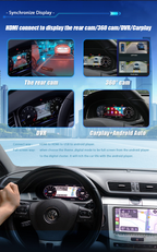 12.3 inch LCD Dashboard Digital Cluster For VW T-ROC MQB 2018-2025 Virtual Cockpit Speedometer Instrument Panel