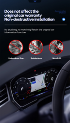 10.25 inch  LCD Dashboard Digital Cluster For VW EOS 2003-2008 Virtual Cockpit Speedometer Instrument Panel