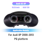 10.25 inch LCD Dashboard Digital Cluster For Audi A3 8P 2008-2013 PQ platform Virtual Cockpit Speedometer Instrument Panel