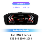 12.3 inch LCD Dashboard Digital Cluster For BMW 7 Series E65 E66 2004-2008 Virtual Cockpit Speedometer Instrument Panel