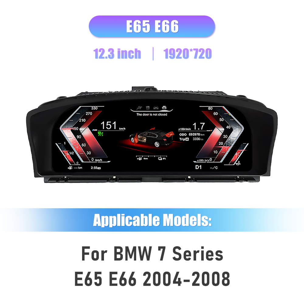 12.3 inch LCD Dashboard Digital Cluster For BMW 7 Series E65 E66 2004-2008 Virtual Cockpit Speedometer Instrument Panel