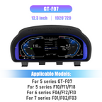 12.3 inch LCD Dashboard Digital Cluster For For 5 series GT-FO7 5 series F10/F11/F18 6 series FO6/F12/F13 7 series FO1/F02/F03 Virtual Cockpit Speedometer Instrument Panel