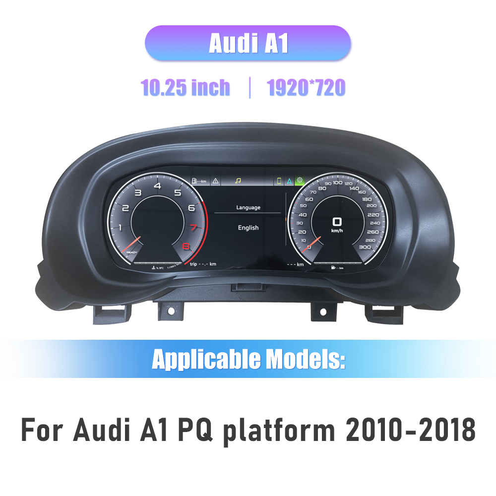 10.25 inch LCD Dashboard Digital Cluster For Audi A1 PQ platform 2010-2018 Virtual Cockpit Speedometer Instrument Panel