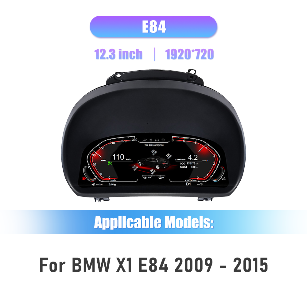 12.3 inch LCD Dashboard Digital Cluster For BMW X1 E84 2009-2015 Years Virtual Cockpit Speedometer Instrument Panel