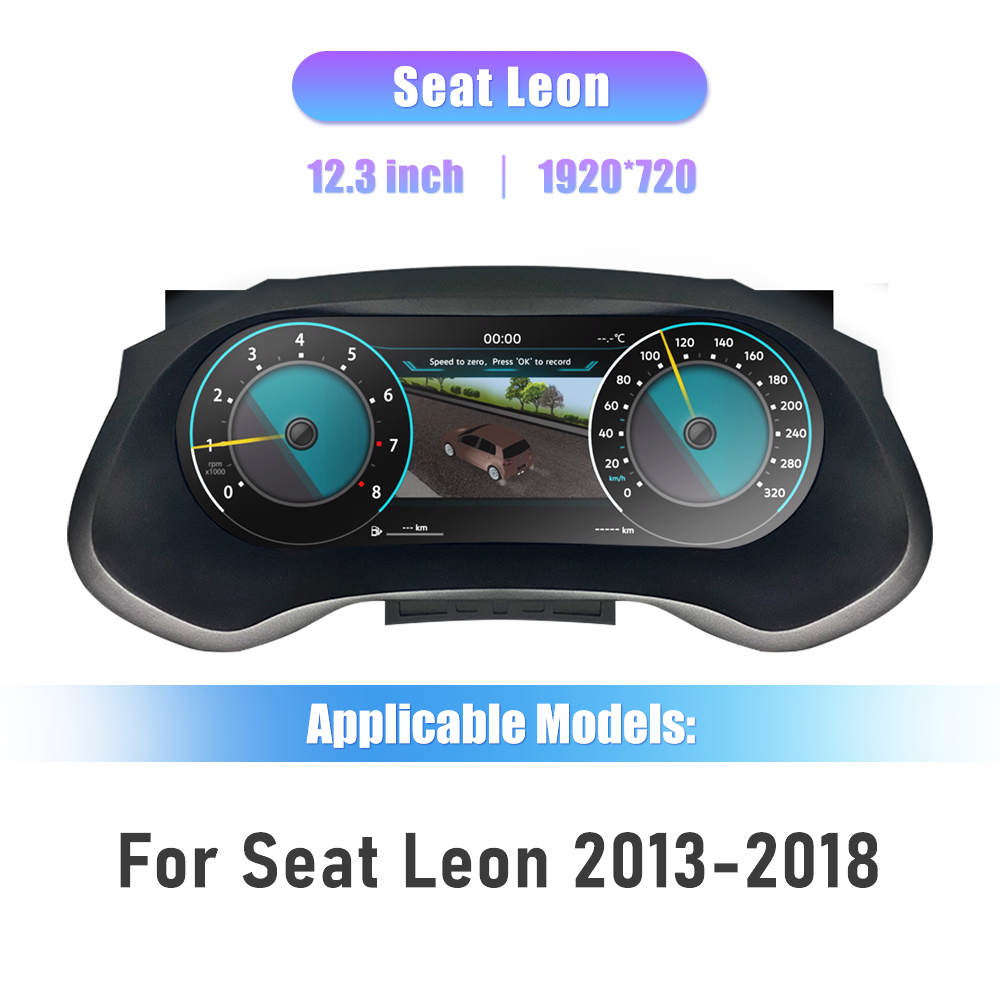 12.3 inch LCD Dashboard Digital Cluster For Seat Leon 2013-2018 Virtual Cockpit Speedometer Instrument Panel