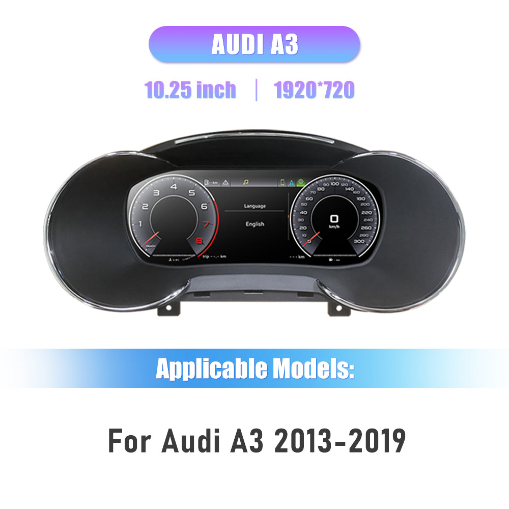10.25 inch LCD Dashboard Digital Cluster For Audi Q2 A3 8V 2013-2019 Virtual Cockpit Speedometer Instrument Panel